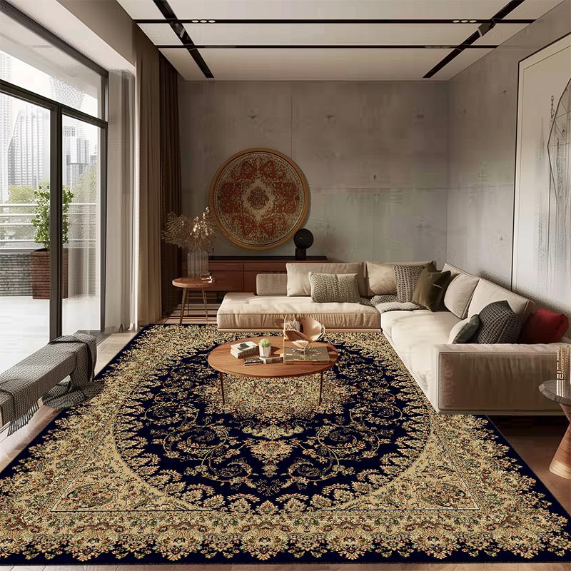 Persian Carpet Large Area Living Room Decoration Home Mat Comfortable Soft Bedroom Bedside Rug Non-slip Washable Lounge Rug