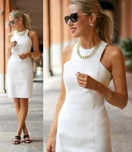 Leather Dress Stylish Casual Handmade New Fashionable Party White Women Genuine