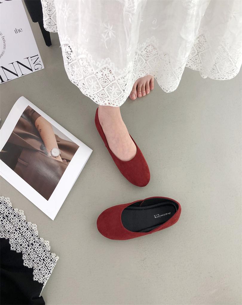 2025 spring and summer new models, minimalist hollow women's single shoes, round head shallow mouth Muller shoes