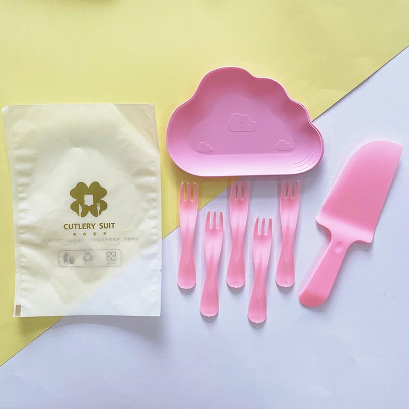 GLACIER Disposable Cloud Plate & Cutlery Set