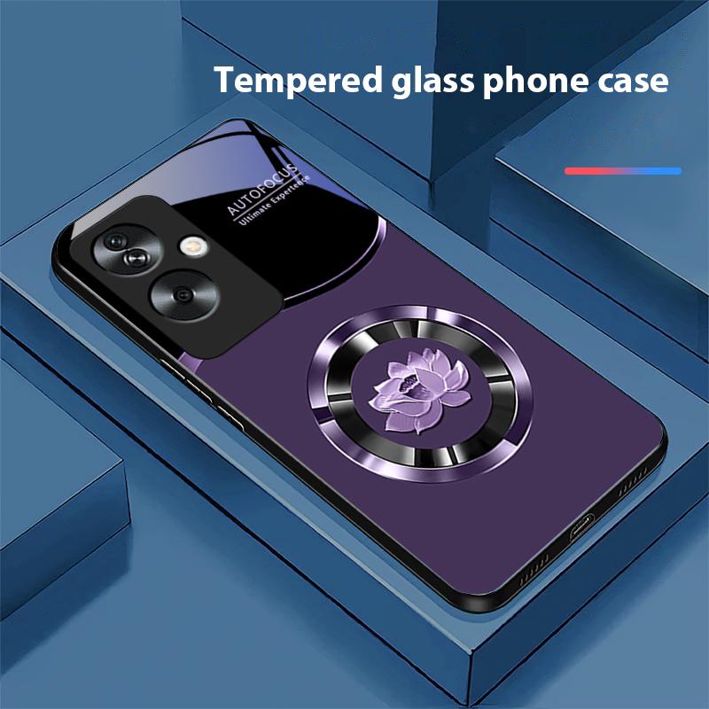 

Круг Лотос Золото Для Oppo A79 5G 58 78 74 60 4G Reno 11F Realme GT 6 11 Note 50 10 C55 X2 Закаленное Стекло Черный Чехол для Телефона For Reno 11 Pro 5G