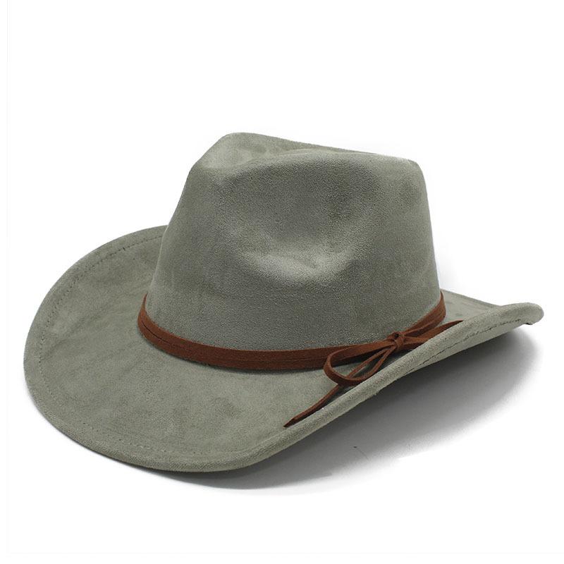 Suede Top Hat Brown Black Men'S Jazz Hat European And American Autumn And Winter Hat