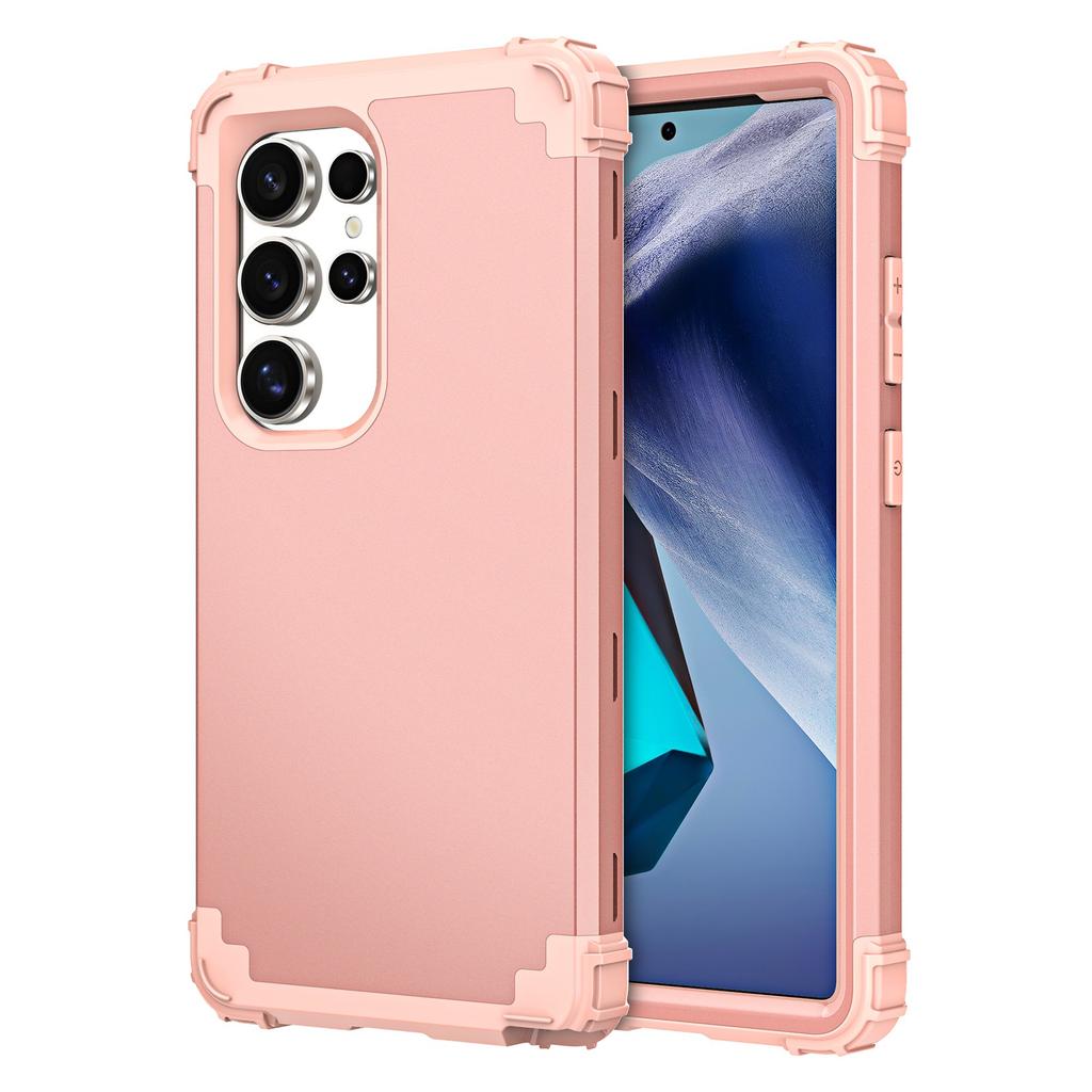 3-in-1 Heavy-Duty Rugged Phone Case For Samsung Galaxy S26 Ultra Edge S25 FE S24 Plus S23+ S22 5G Silicone Lining Plastic Cover