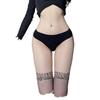 Leopard Print Lace Over-the-Knee Fishnet Stockings - Black Temptation