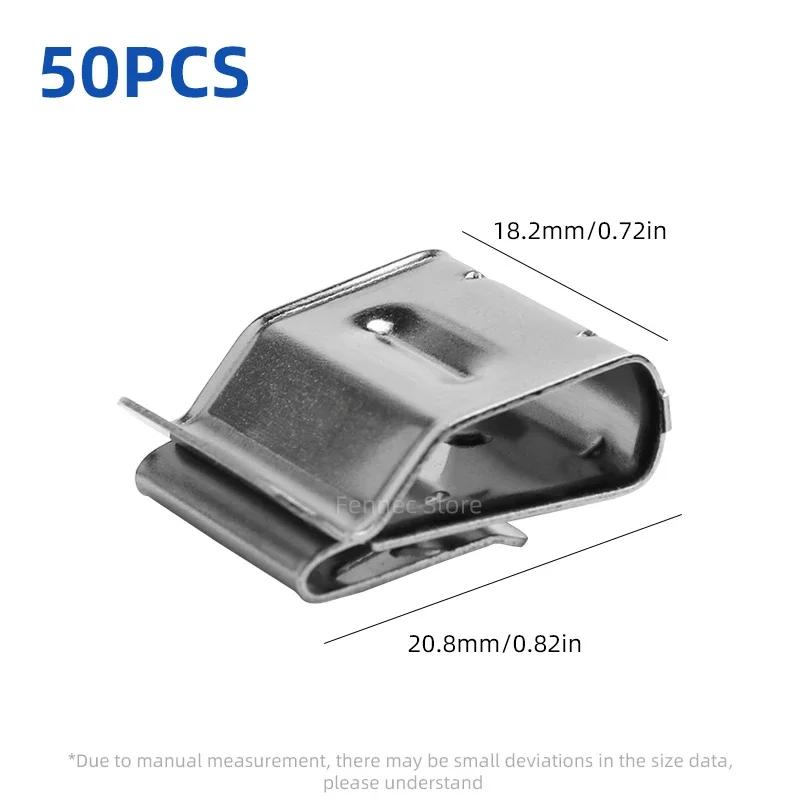 Solar Panel Wire Clips Trailer Frame Wire Clips 304 Stainless Steel Cable Clamps Double-Wire Clips for PV Wiring Boat Cable