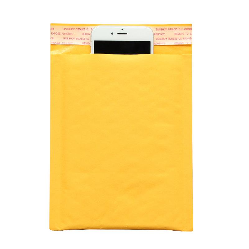 Yellow Kraft Bubble Envelope - Thickened, Anti-Fall, Self-Adhesive Packaging for Books and Jewelry