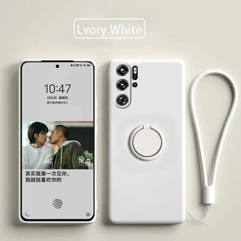 Husă pentru ZTE Nubia Red Magic 9 Pro Suport Inel de Deget Lichid Silicon Acoperire RedMagic 9 Proplus Solid Obiectiv Cameră Moale Funda