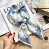 Simple temperament Spring and summer female imitation silk scarf versatile Korean version casual small square scarf neck protection decorative scarf