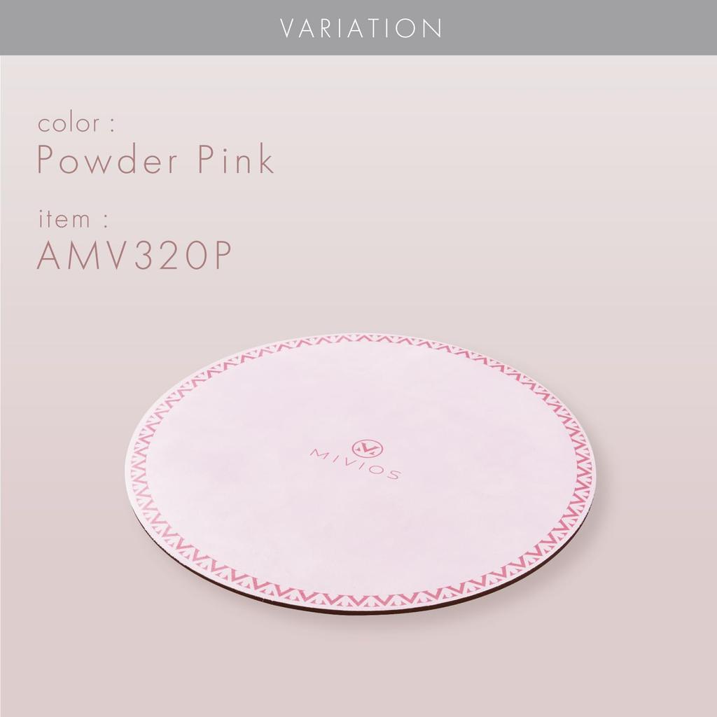 MIVIOS Training Yoga 60cm 6mm Circle for Strength and Powder Pink Mat, Mat, Diameter, Thick, Shape, Lightweight, Compact, Non-Slip, Portable, Round,