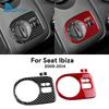 Real Soft Carbon Fiber Sticker For Seat Ibiza 6j 2009 2010 2011 2012 2013 2014 LHD RHD Car Headlight Switch Frame Interior Trim