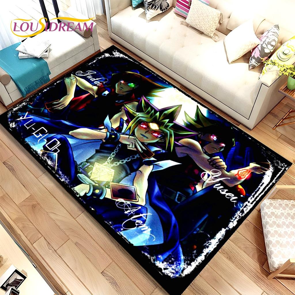 Yu-Gi-Oh MONSTER CARD Anime-Teppich, groß, Teppich für Wohnzimmer, Schlafzimmer, Sofa, Fußmatte, Dekoration, rutschfeste Bodenmatte für Kinder, 3D
