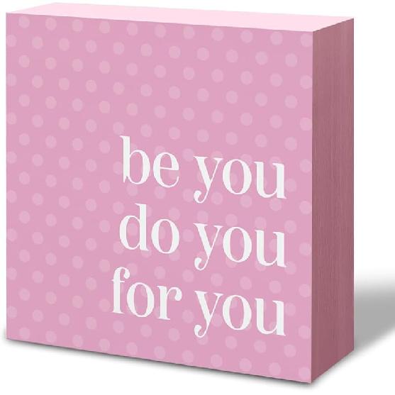 Preppy Girls Room Decor, The Best Things in Life Are Free Sign Wooden Block Preppy Desk Decor, Girl's Bedroom Accessories, Woman Empowerment and