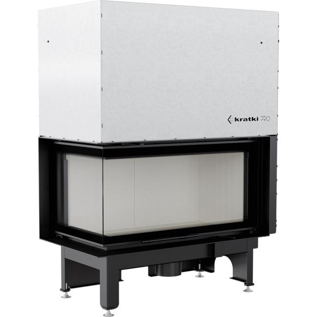 Steel Fireplace KRATKI NADIA Left 14 kW Ø 200 Lift-up Self Closing Door