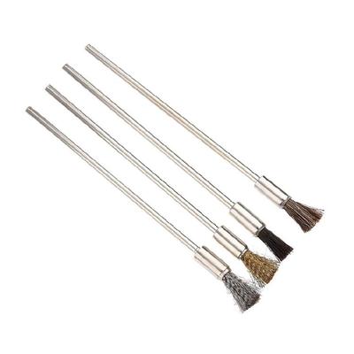 4Pcs 100mm Steel Wire Wheel Brushes 3mm Shank Polishing Brush Rotary Tool Home
