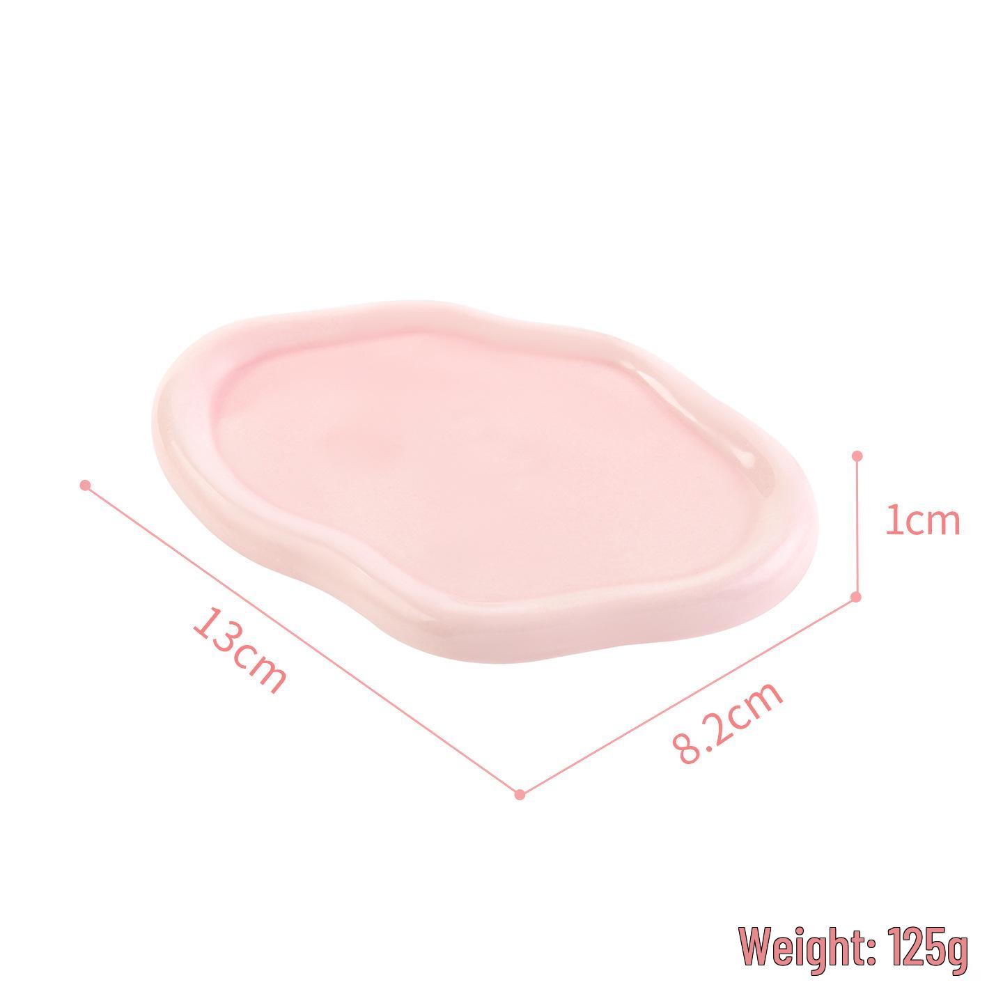 Elegant Irregular Cloud Ceramic Jewelry and Aromatherapy Tray - High-End Display and Storage