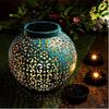 Elegant Solar Lantern Led Light For Outdoor Use With Stylish Hat And Garden Decor