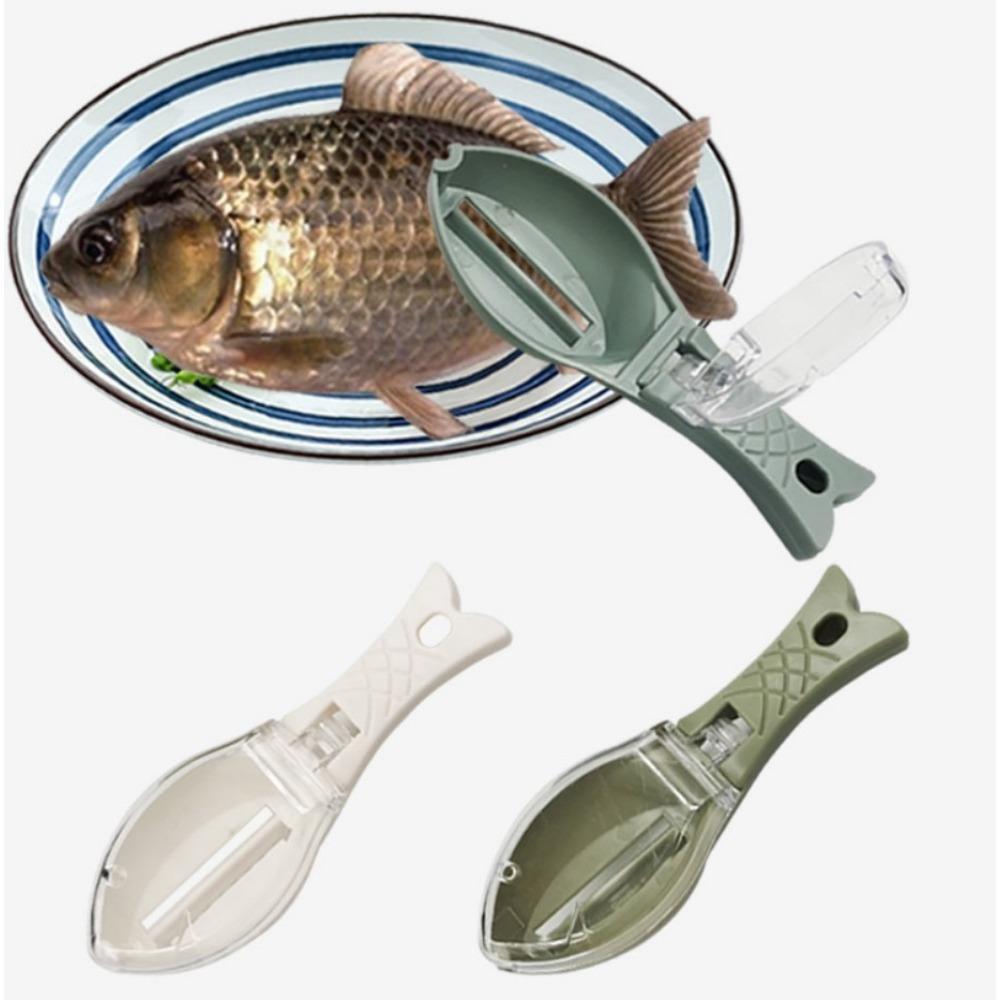 JOYBLISS Fish Scales Graters Scraper Fish Cleaning Tool Scraping Scales Device with Cover Home Kitchen Cooking Fish Tool Kitchen Tools