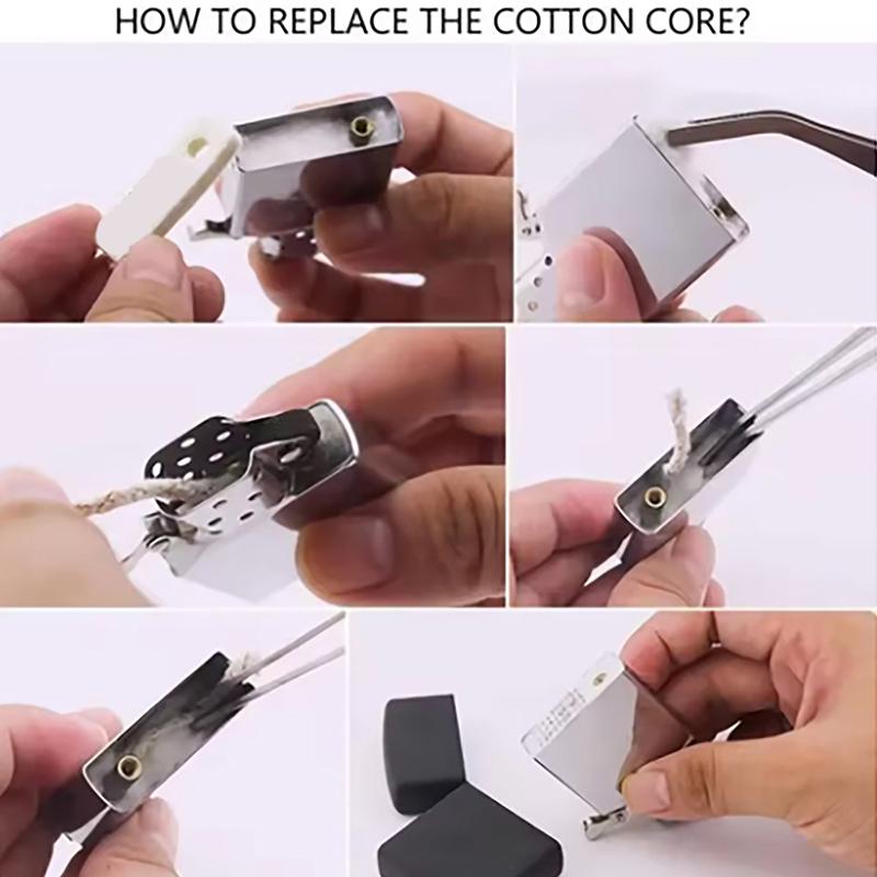 50Pcs Copper Wire Cotton Core Wicks Kerosene Oil Accessories Universal Replacement For Petrol Lighter