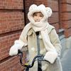 Hat Scarf Gloves One Female Winter Baby Cute Bear Three Sets Of Warm Plush Siamese Hat