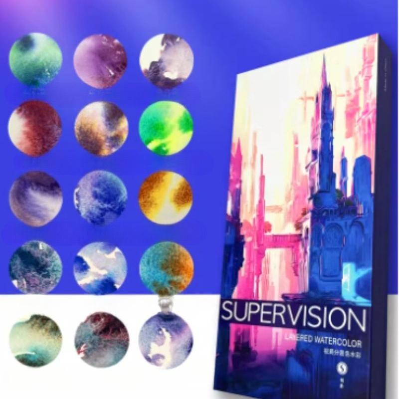 

15ML 15-color Layered Watercolor Paint Set Students Art Class DIY Painting Doodling Outdoor Sketching Watercolor Paints Set 15ML