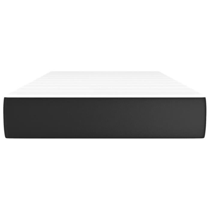 347702 vidaXL Pocket Spring Bed Mattress Black 90x190 Cm Thickness 20 Cm Faux Leather