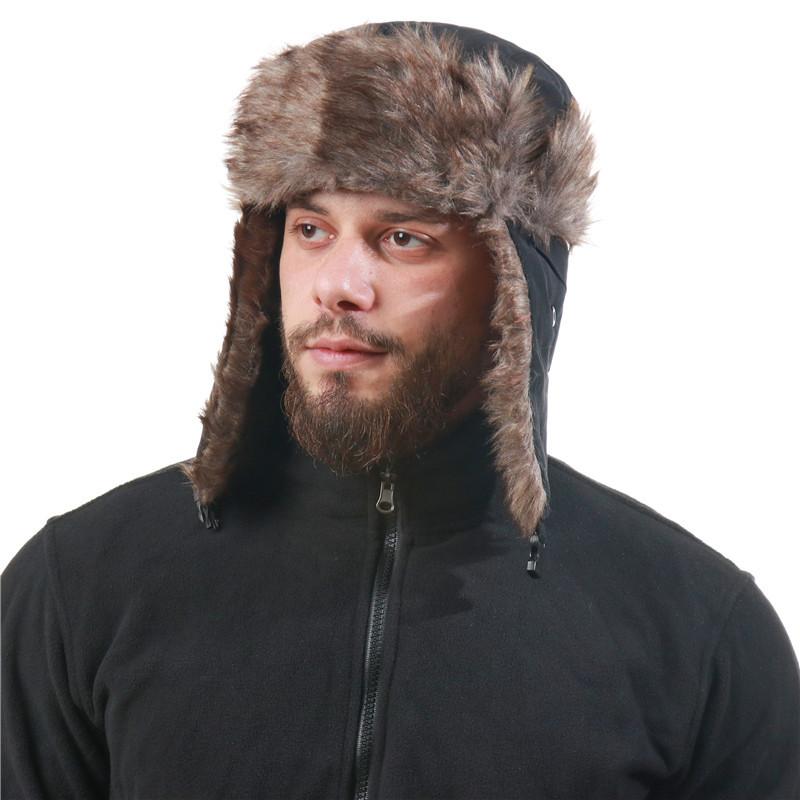 Men's and women's waterproof winter skiing warm windproof masks, ear caps, knitted wool autumn and winter hats