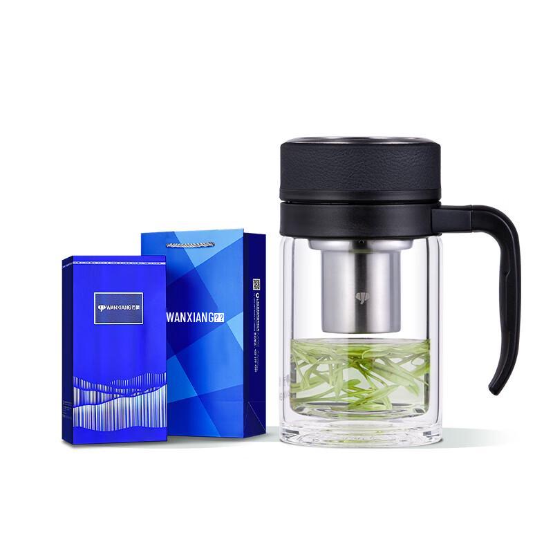 Double-Layer Glass Tea Infuser Mug with Handle