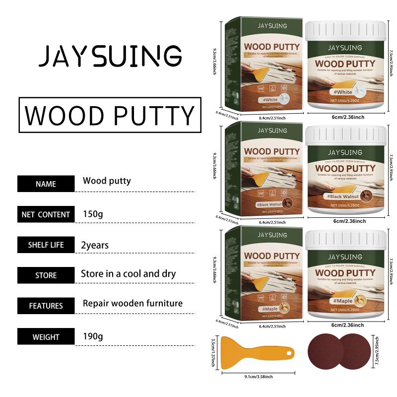 All Purpose Exterior Wood Filler for Outdoor Repair Stainable Putty for Wall Cracks Wood Fix for Renovation
