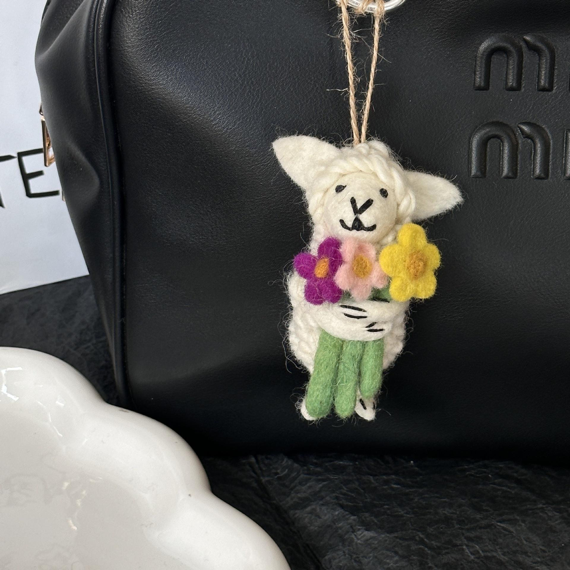 Ручная работа Непал Шерстяной войлок Брелок Шарм для сумки Подвеска