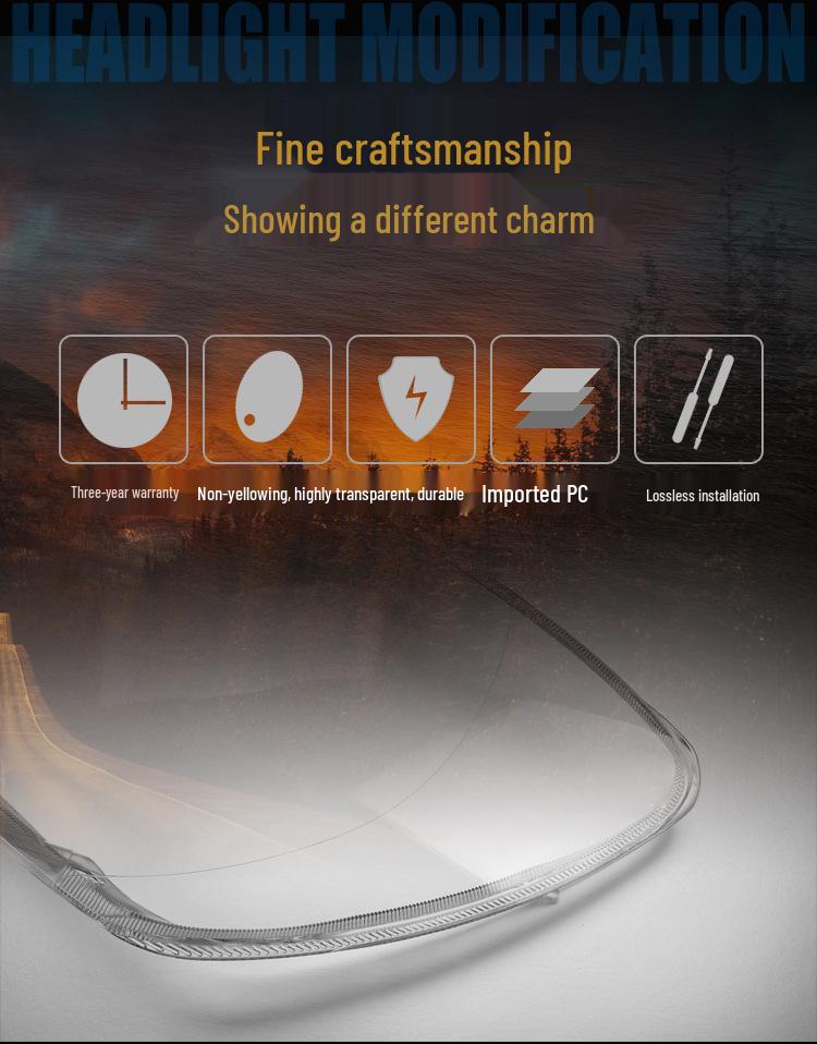 Kia Cerato Headlight Lens Cover 2005-2007 Model - Lamp Shell Surface Mask
