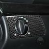 For Benz E-Class W211 2003-2009 Real Carbon Fiber Modification Headlight Switch Trim Cover Interior Car Accessories Sticker