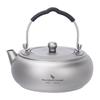 Essential 600ML Pure Titanium Tea Kettle with Anti-Scald Silicone Handle for Outdoor Camping.