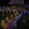 Solar Firecracker LED Lawn Lights: Copper Wire Firework String for Courtyard and Christmas Decor.
