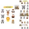 Jungle Animal Hand Puppets Lion Tiger Deer Monkey Plush Toys For Kids