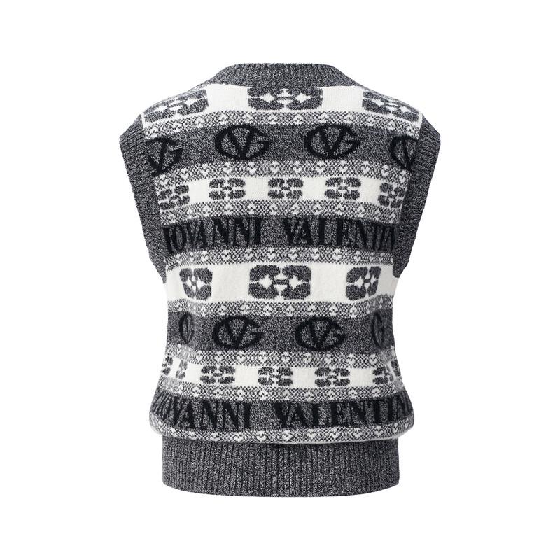 GIOVANNI VALENTINO Women's Pure Wool Sleeveless Vest