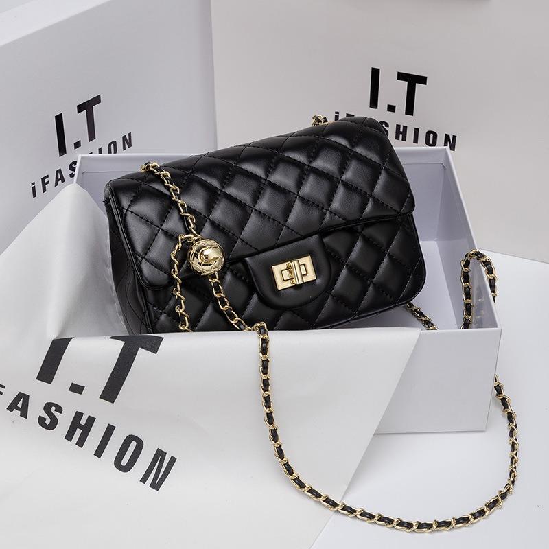 

Hva uen soft leather bag women s new summer fashion diamond chain shoulder messenger bag