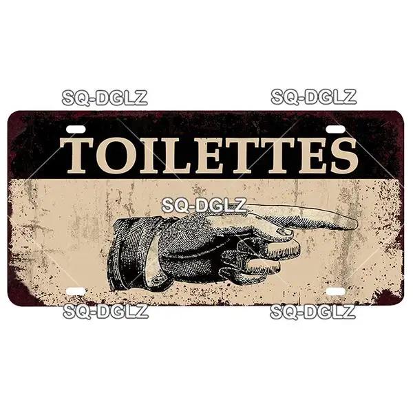 

SQDGLZ Vitage Toiletries License Plate Tin Sign Store Bar Wall Decoration Metal Sign Home Decor Painting Plaques Art Poster 20x30cm（7.8x11.8inch）