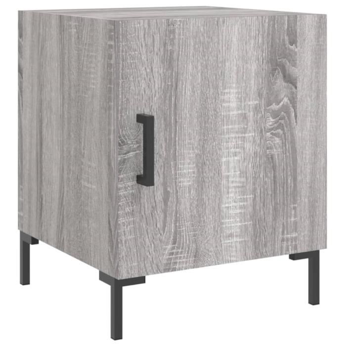VidaXL Tables de chevet 2 pcs sonoma gris 40x40x50cm bois d'ingénierie 827577