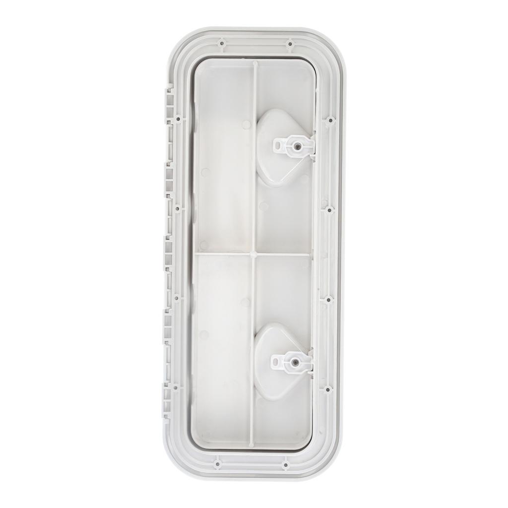 Deck Access Inspection Cover 180 degrees Hinged Lid Anti UV with Lock for Marine Boat 24 x 9.5in(White )