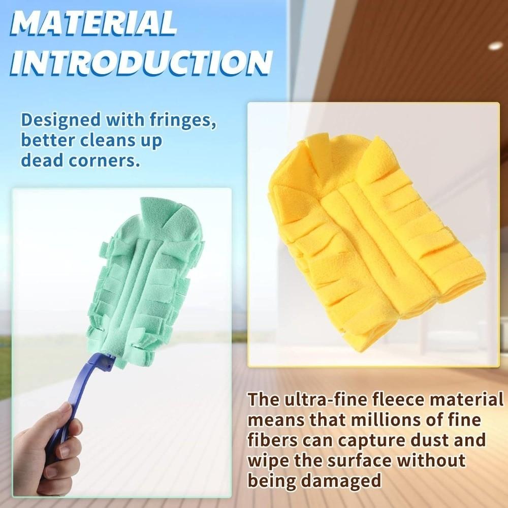 Washable Dust Removal Cloth Cover Soft Hand Duster Heads Duster Refills  Window Dusting