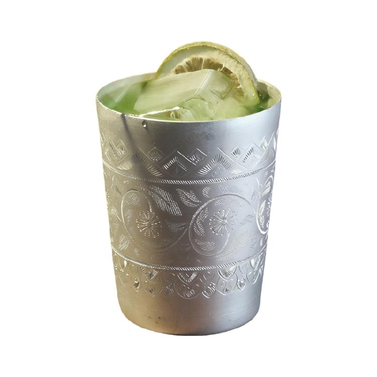 

Artistic Moscow Themed Portable Tin Cup Individualized Engraved Drinking Cup Suitable For Cocktails And Decors