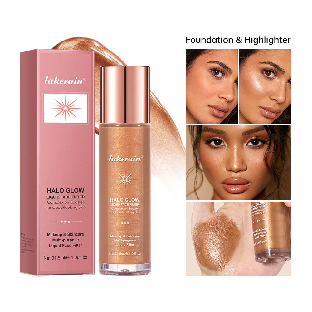 Lakerain Halo Glow Liquid Filter Complexion Booster for A Glowing Look Infused with Hyaluronic Acid Liquid Highlighter Powder