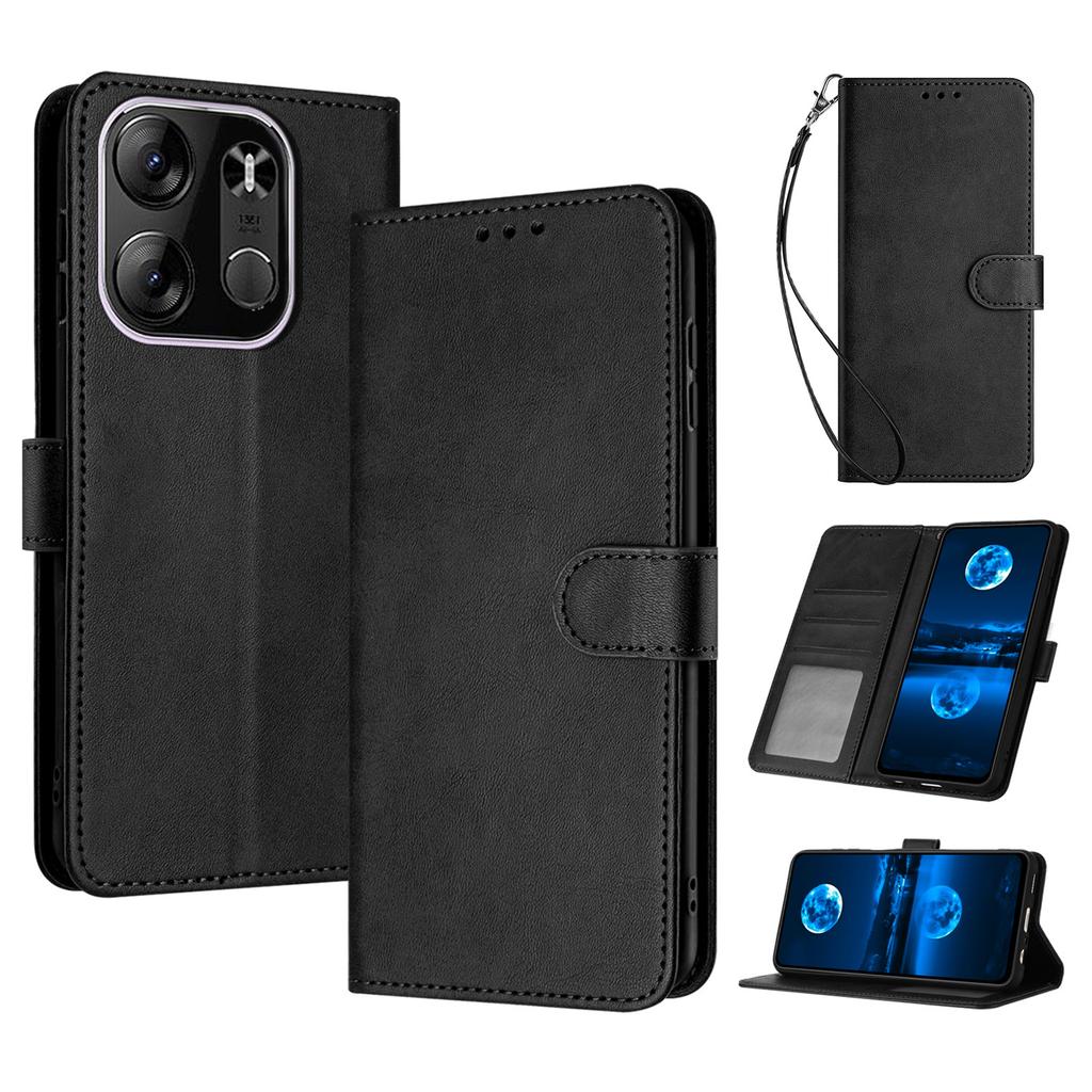 For TECNO Spark Go 2023 4G/Pop 7 Pro 4G/Pop 7/Infinix Smart 7 (India) 4G/Smart 7/Smart 7 HD Calf Texture Leather Case
