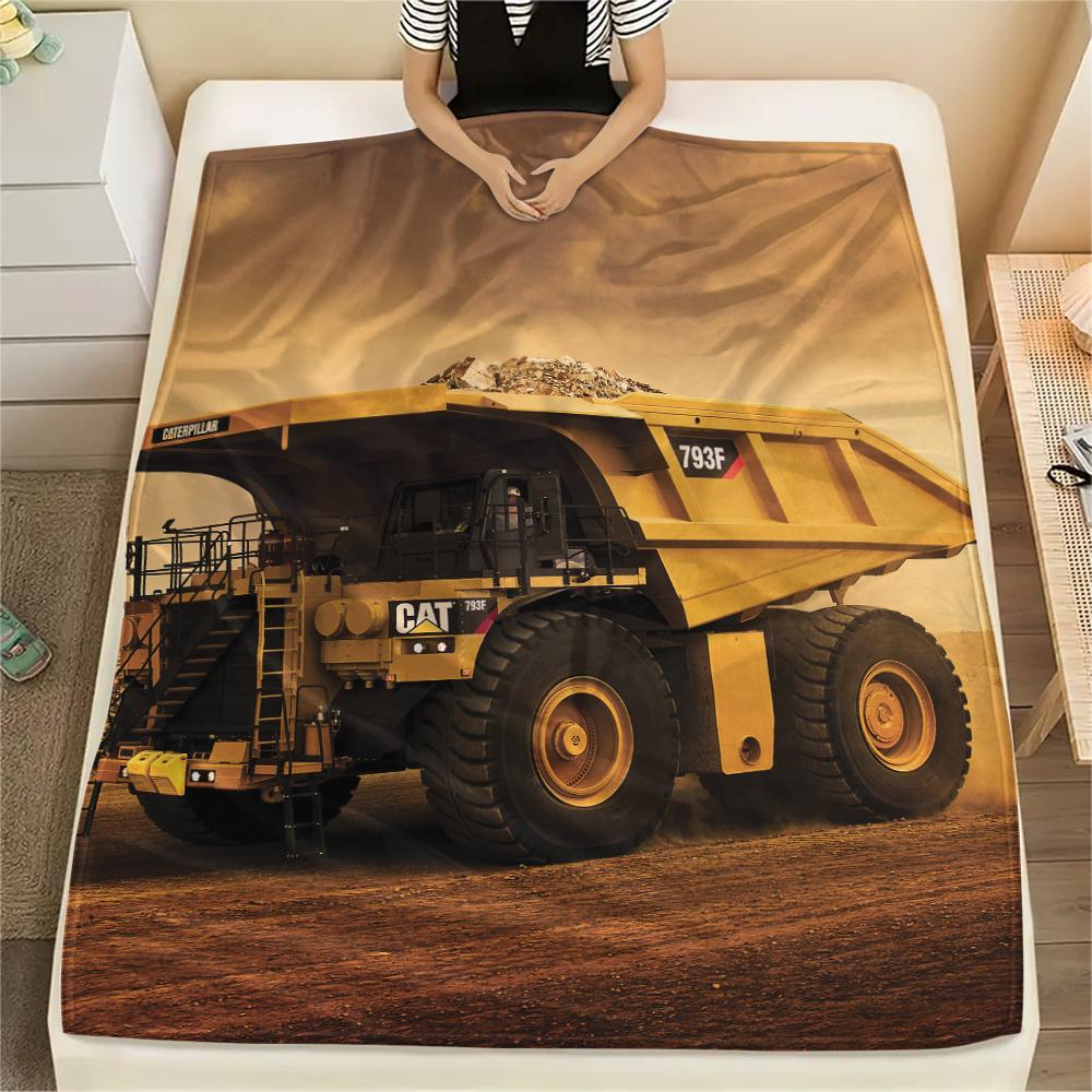 

1PC Caterpillar Inc. . Print Flannel Blanket, High quality All Seasons, Home Decor, Warmth and Comfort, Perfect for Christmas Gifts 80cm x 120cm