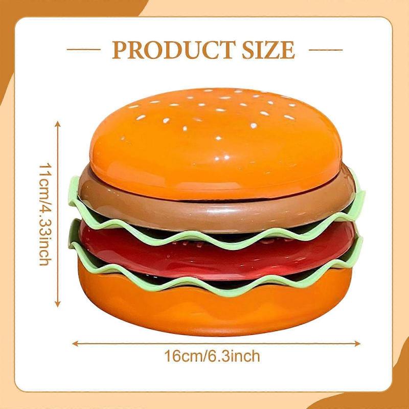 Hamburger Bowl and Plate Set Ceramic Dinnerware Set Creative Appetizer Stackable