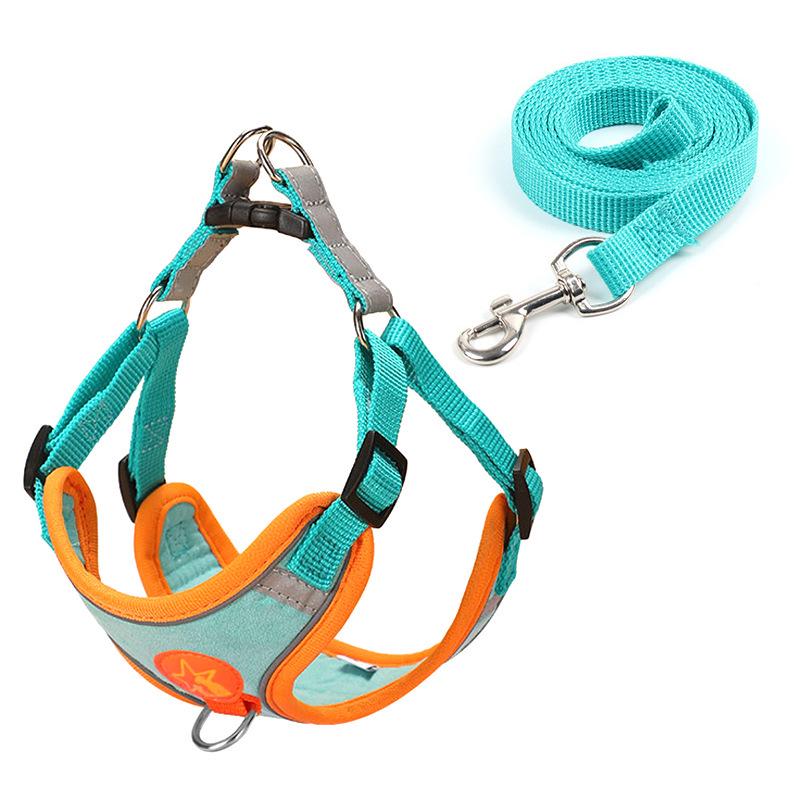 Breathable Mesh Dog Leash & Harness - Vest Style, Anti-Lost, Small/Medium Dogs
