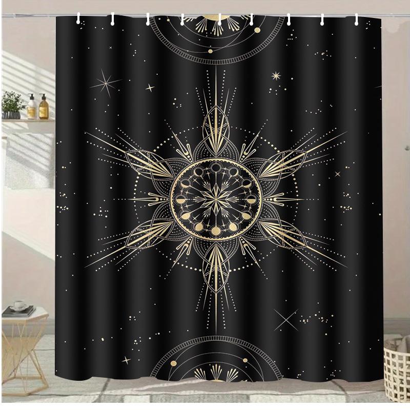 Painted Blue Heron Washable Dirt-Resistant Shower Curtain Shower Head Waterproof Polyester Bath Curtain For Home Decor