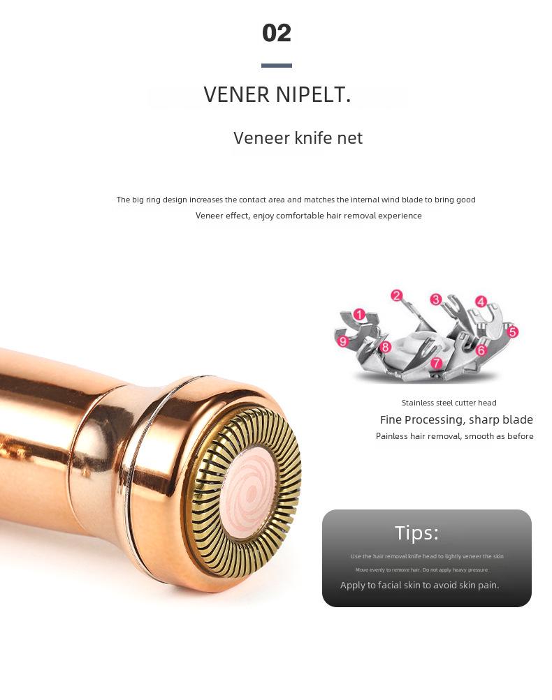 Patent Electric Lipstick Shaver: Multifunctional Eyebrow Trimmer & Ladies Shaver, Rechargeable