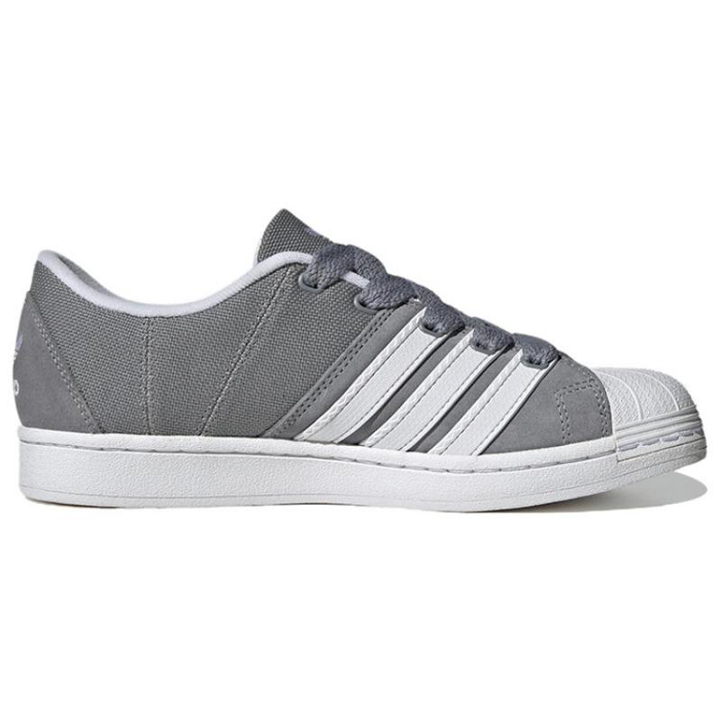 adidas Superstar Supermodified Low Grau Weiß - H03740