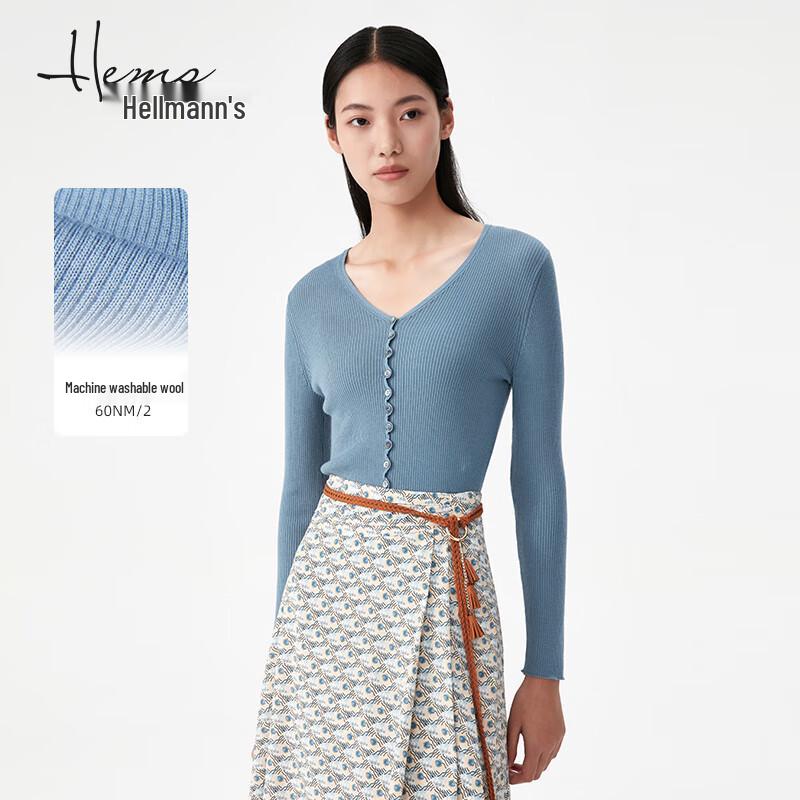 

Женский свитер с V-образным вырезом Hermans, 100% шерсть, длинный рукав 3XL